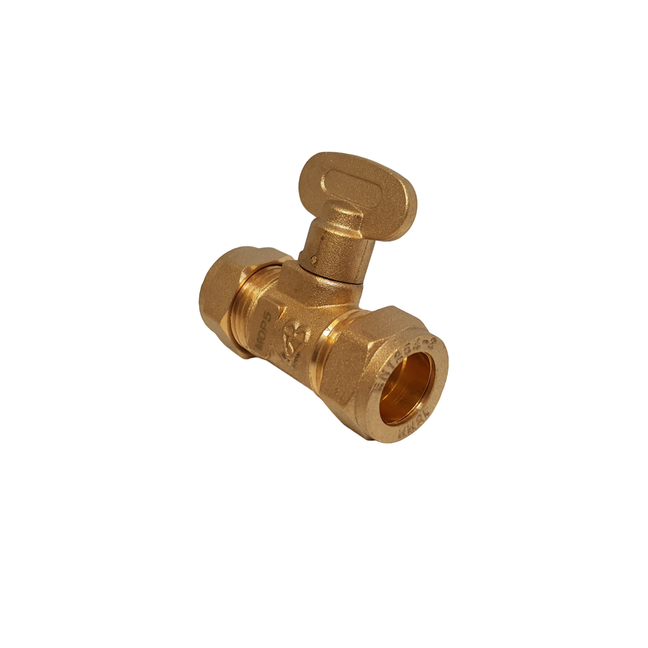 Gas Isolating Valve Brass ¼ Turn