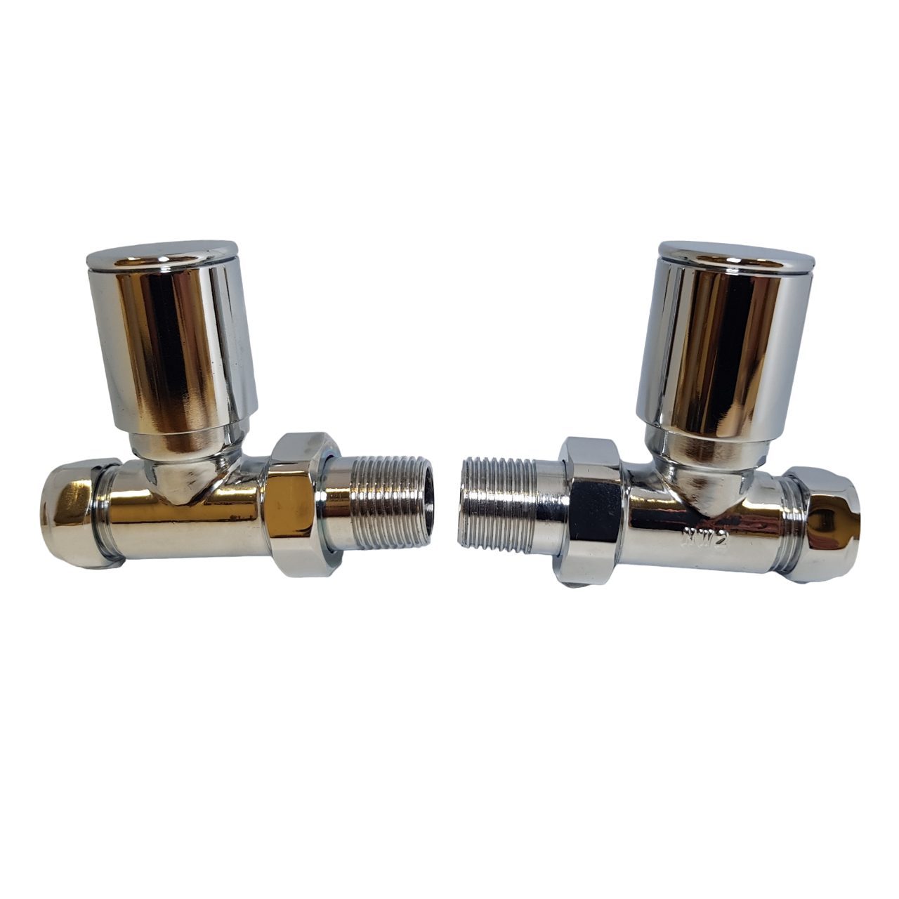 Chrome Straight Towel Rail Valves