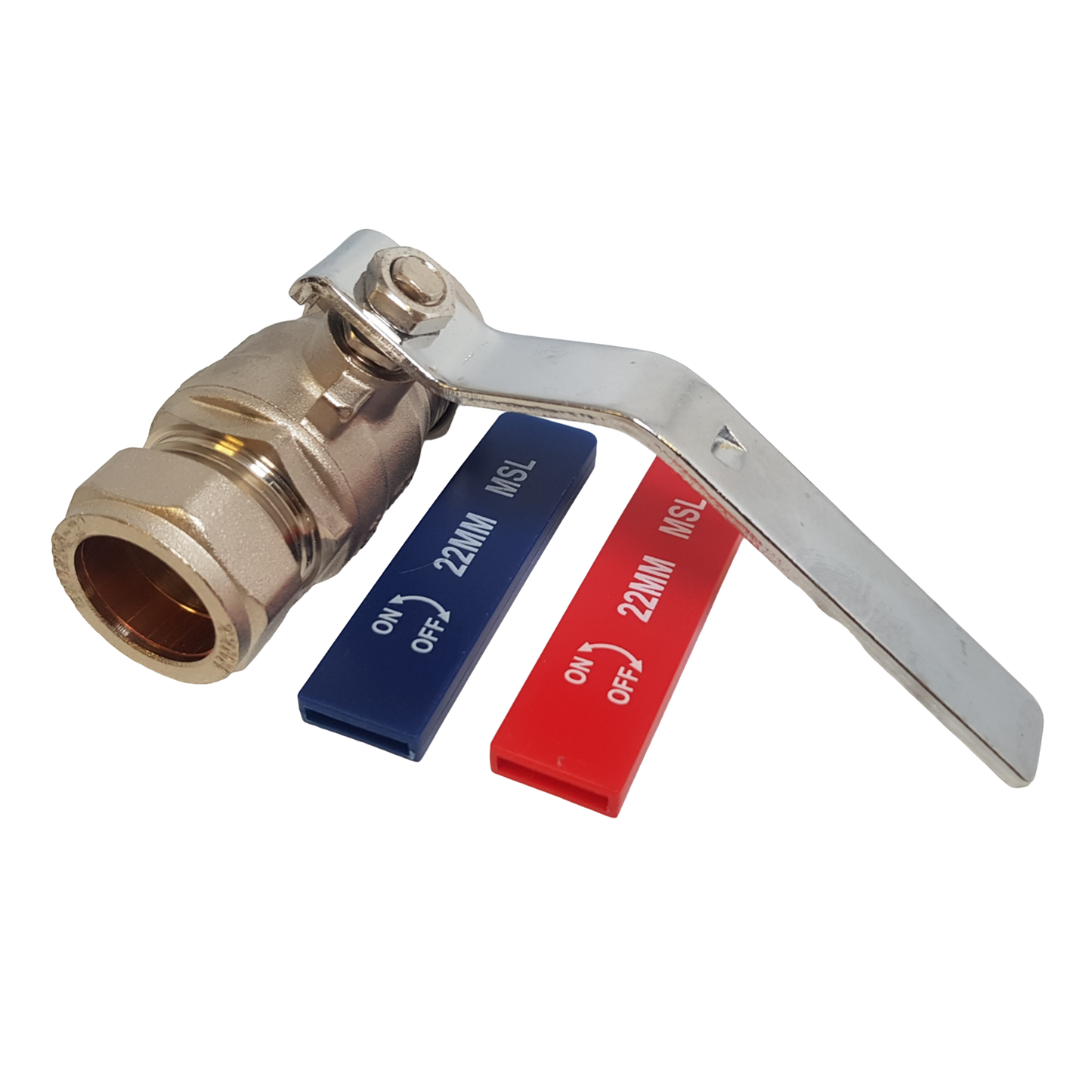 Lever Valve Full Bore (Red/Blue Handle)