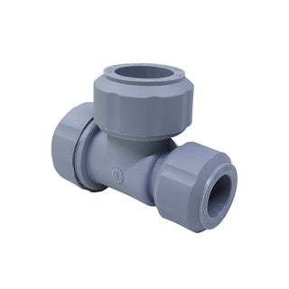 Pex Push Fit 22mm x 15mm x 22mm Grey Reducer Tee