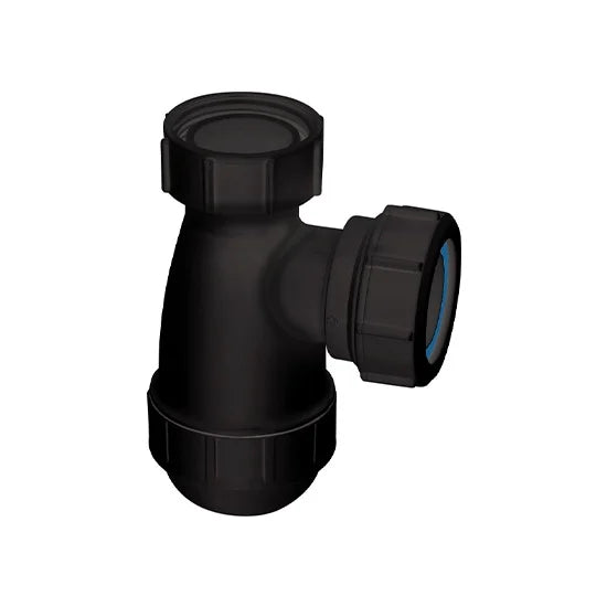 McAlpine E10-BL 1.25” Shallow Seal Bottle Trap – Black