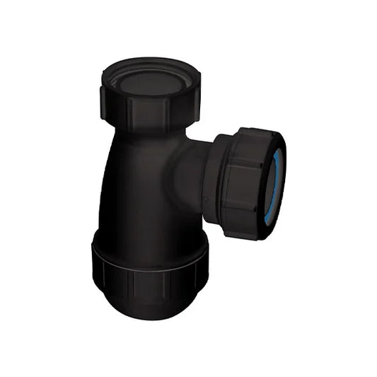 McAlpine E10-BL 1.25” Shallow Seal Bottle Trap – Black