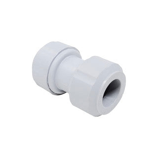 Pex Push Fit 15mm White Straight Connector