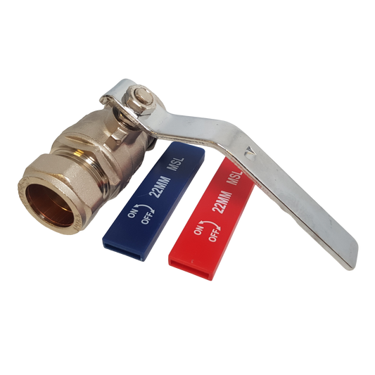 Lever Valve Full Bore (Red/Blue Handle)